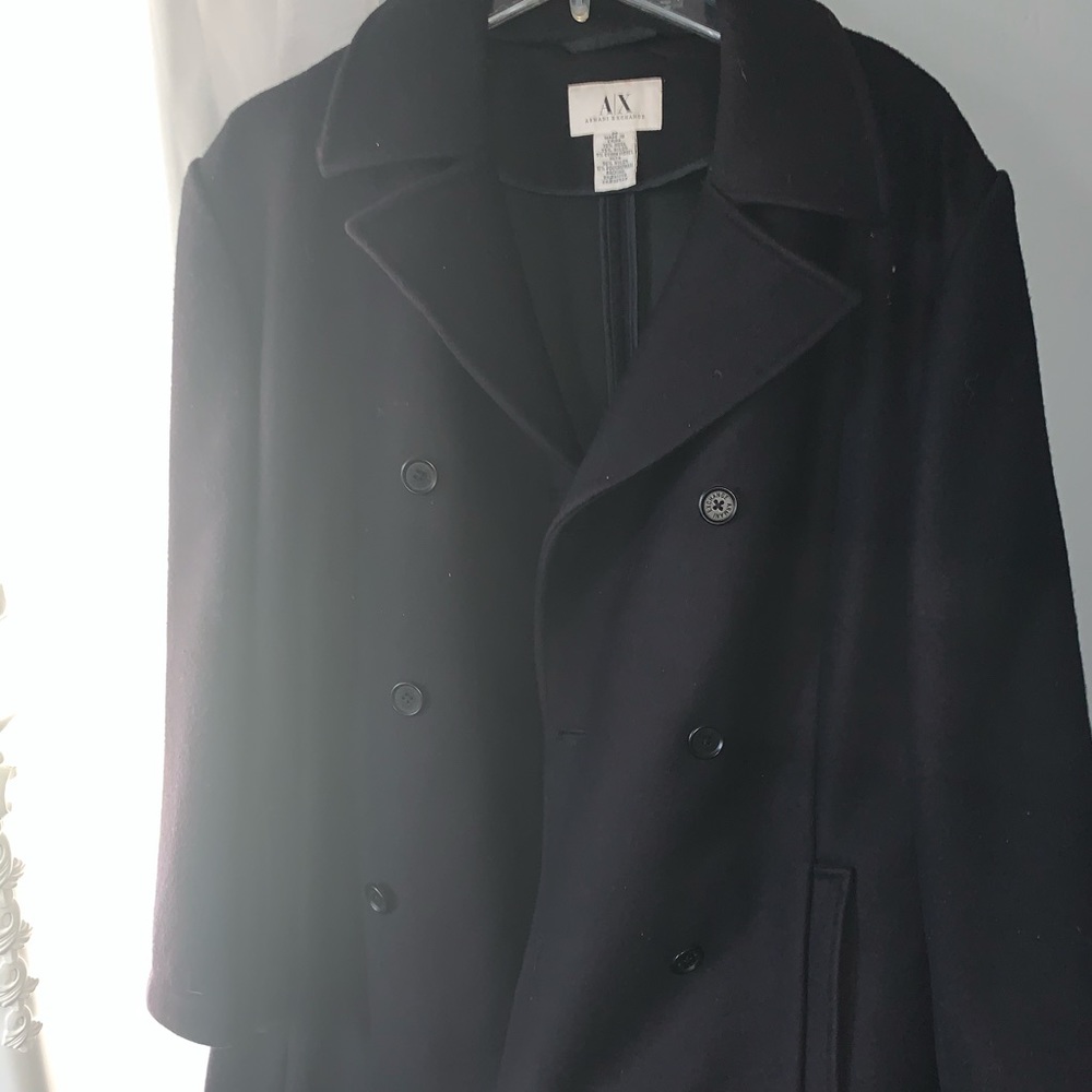 Armani Exchange long wool coat